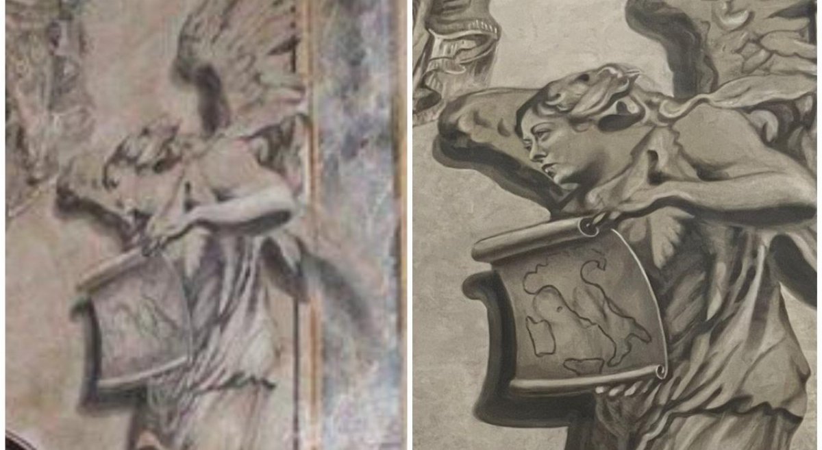 Cherubino restaurato a San Lorenzo in Lucina, le foto prima e dopo smentiscono il restauratore: scatta il caso Meloni Cherubino restaurato a San Lorenzo in Lucina, le foto prima e dopo smentiscono il restauratore: scatta il caso Meloni