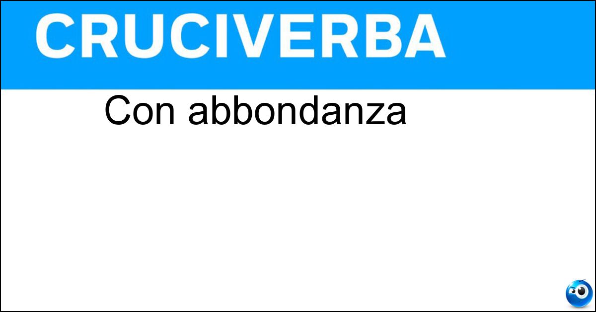 abbondanza