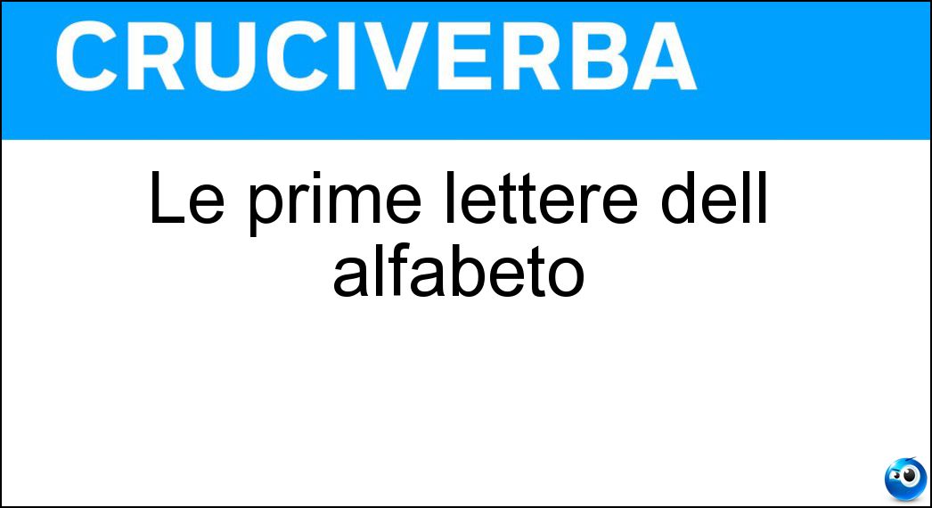 prime lettere