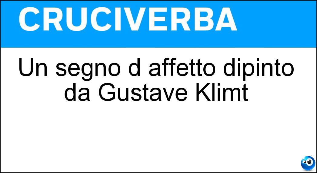 Un segno d affetto dipinto da Gustave Klimt