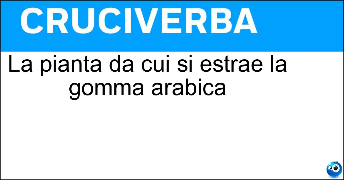 Soluzione La pianta da cui si estrae la gomma arabica - Acacia