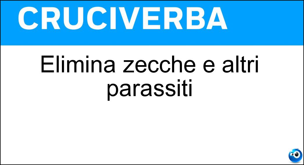 elimina zecche