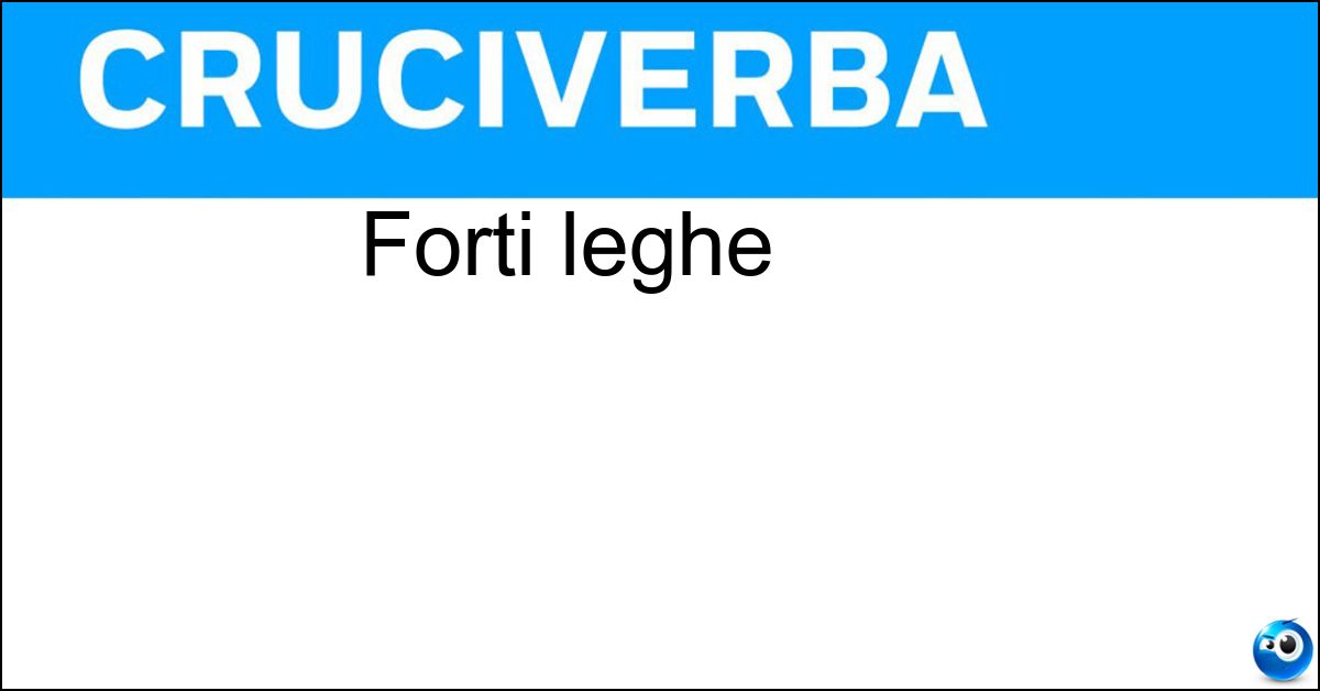 Soluzione Forti leghe - Acciai