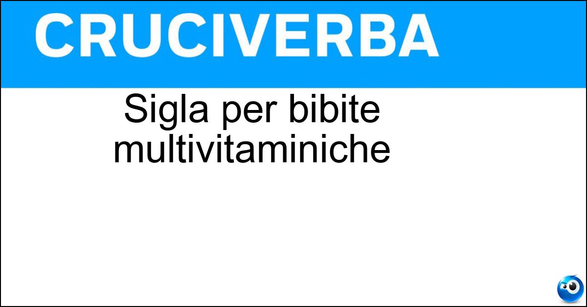 Soluzione Sigla per bibite multivitaminiche - Ace