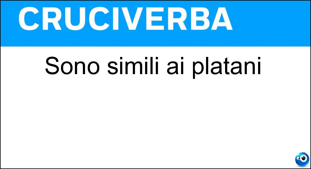 Sono simili ai platani Soluzione Cruciverba: Sono simili ai platani - Risposta Aceri