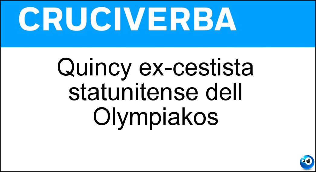 Quincy ex-cestista statunitense dell Olympiakos Quincy ex-cestista statunitense dell Olympiakos