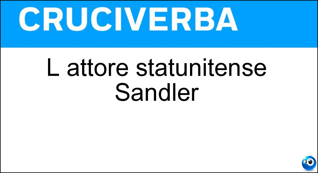 L attore statunitense Sandler