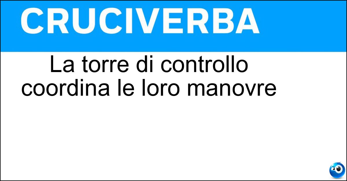 Soluzione La torre di controllo coordina le loro manovre - Aerei