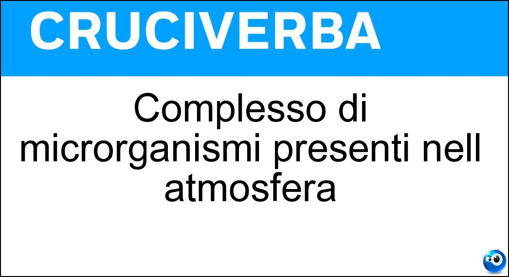 Complesso di microrganismi presenti nell atmosfera