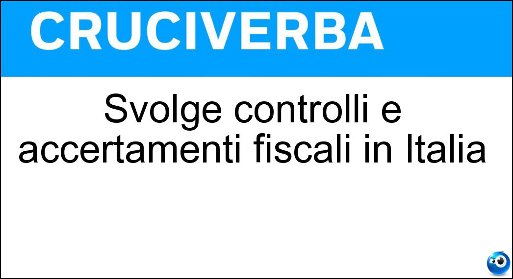 svolge controlli