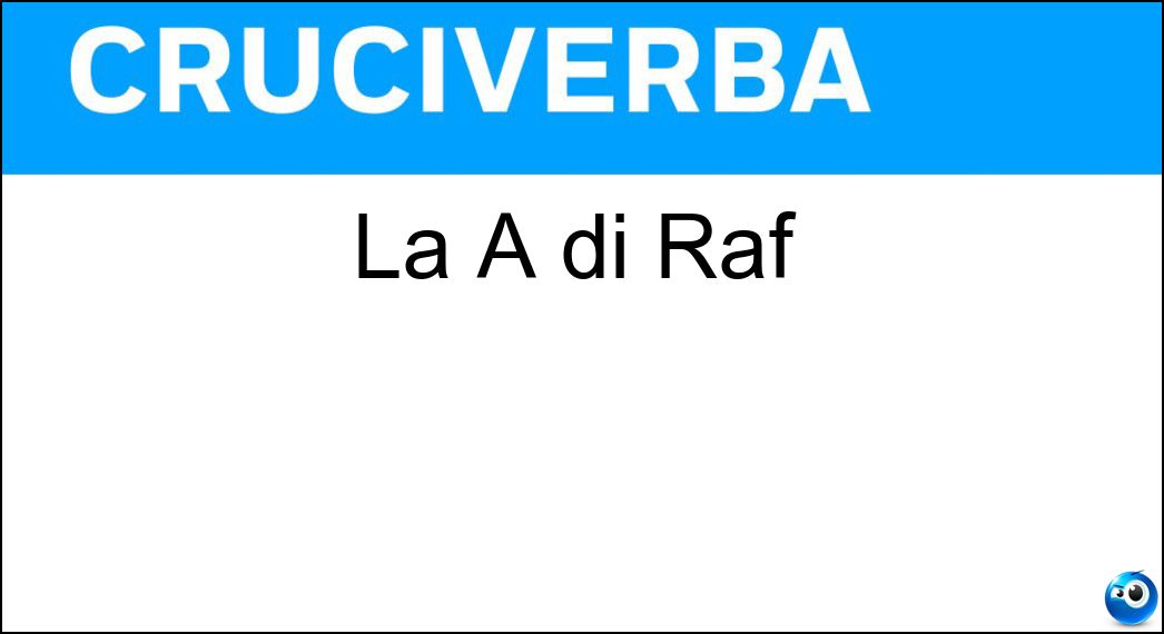 Soluzione La A di Raf - Air