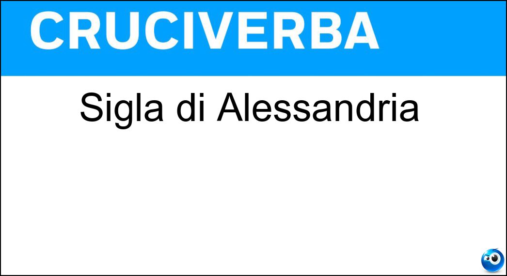 Sigla di Alessandria