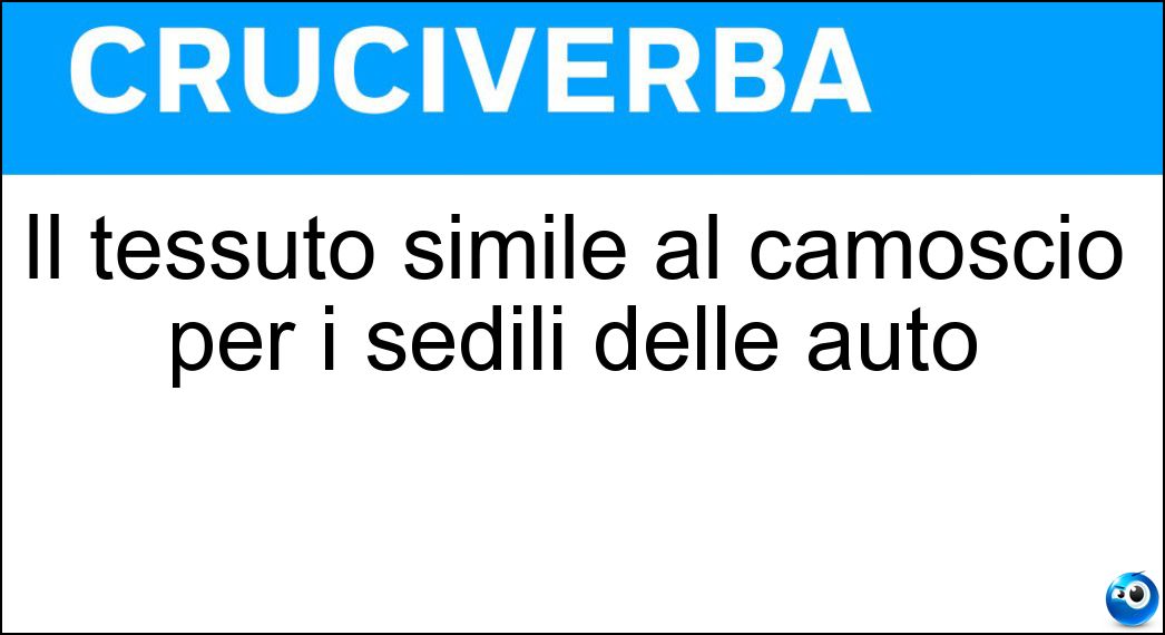 Il tessuto simile al camoscio per i sedili delle auto