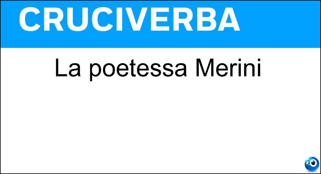 Soluzione La poetessa Merini - Alda