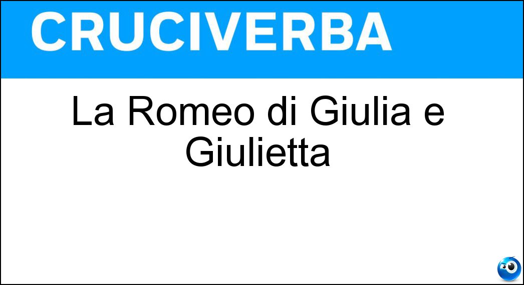 La Romeo di Giulia e Giulietta Soluzione La Romeo di Giulia e Giulietta - Alfa