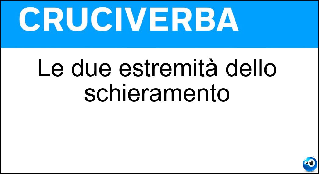 Le due estremità dello schieramento