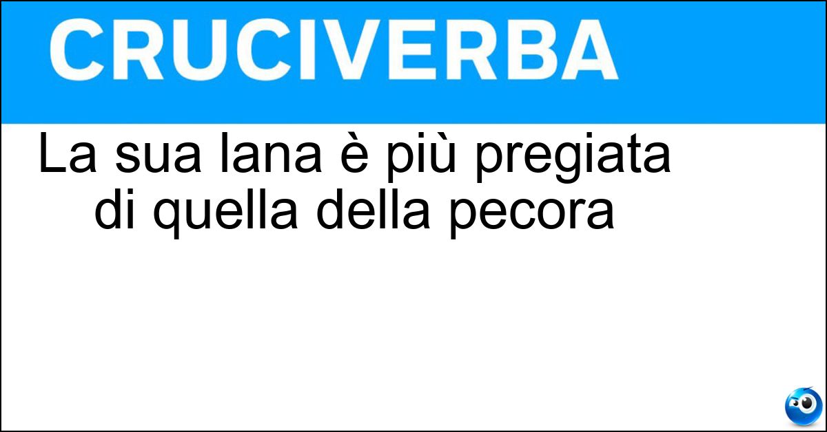 La sua lana è più pregiata di quella della pecora Soluzione La sua lana è più pregiata di quella della pecora - Alpaca