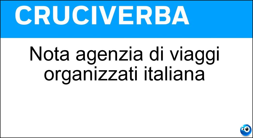 Nota agenzia di viaggi organizzati italiana Soluzione Nota agenzia di viaggi organizzati italiana - Alpitour