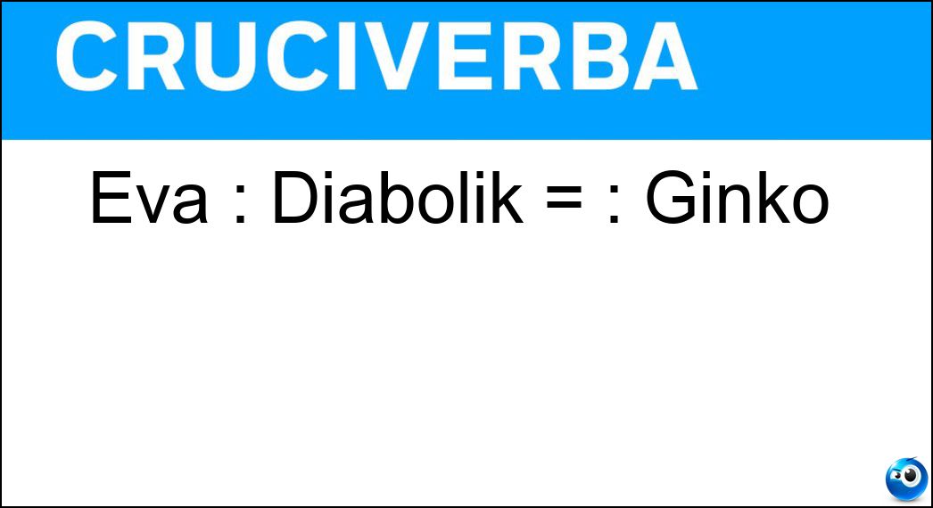 Soluzione Eva : Diabolik = : Ginko - Altea