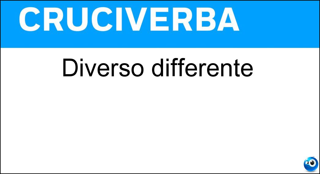 diverso differente