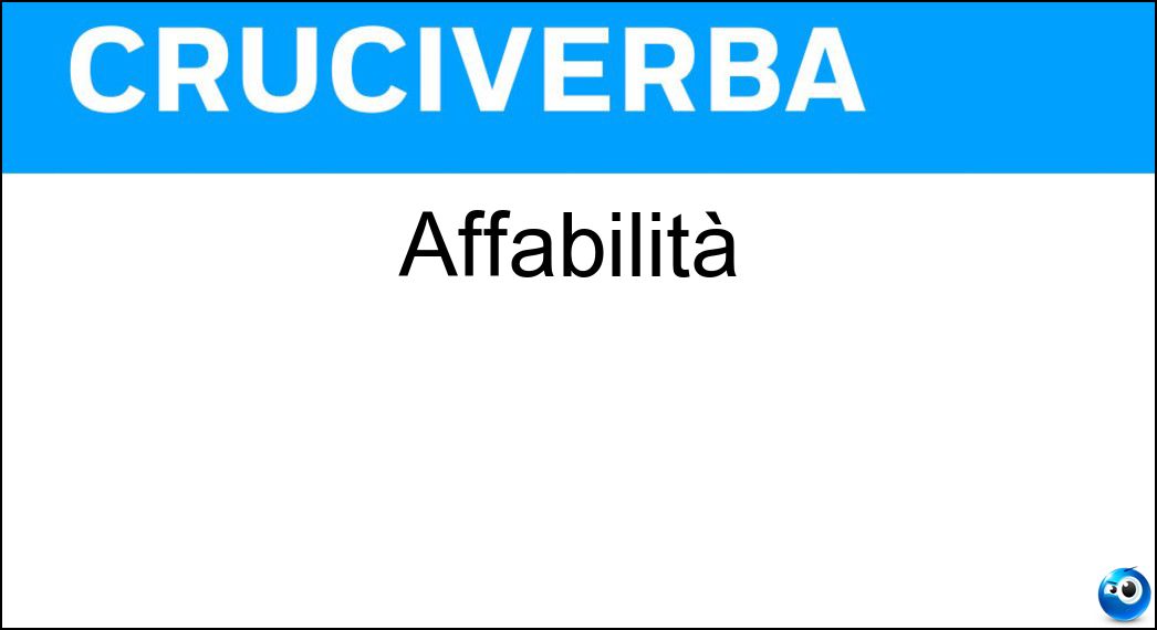 Affabilità Soluzione Affabilità - Amabilità