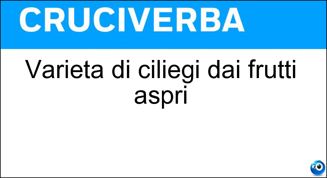 Varietà di ciliegi dai frutti aspri