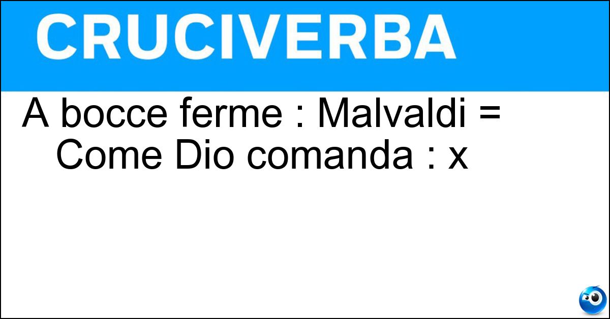 A bocce ferme : Malvaldi = Come Dio comanda : x Soluzione A bocce ferme : Malvaldi = Come Dio comanda : x - Ammaniti