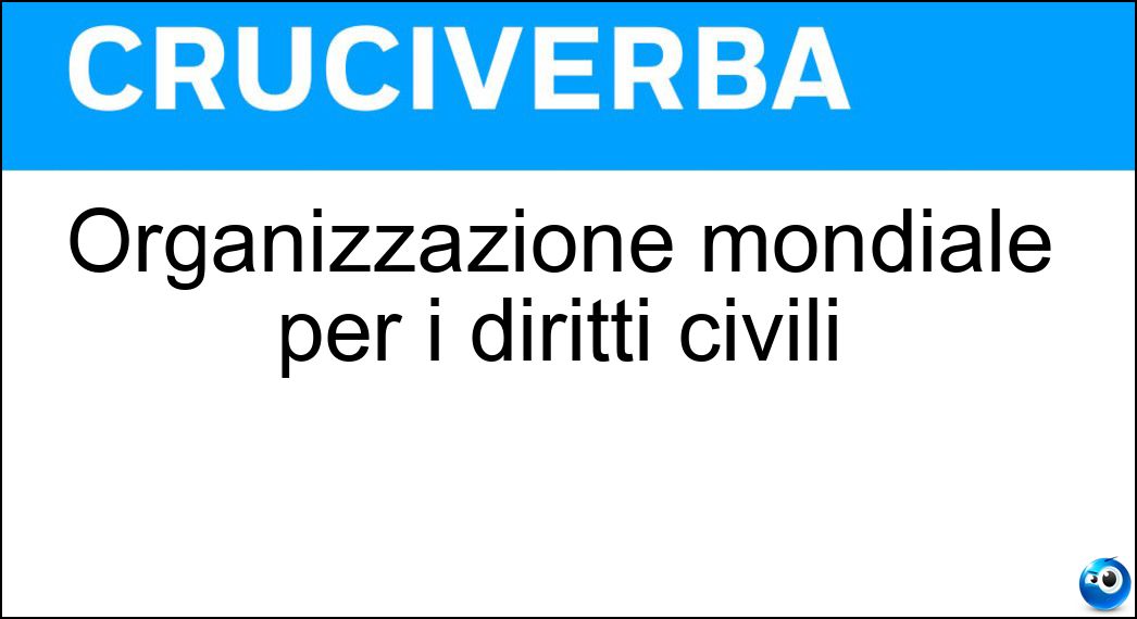 Organizzazione mondiale per i diritti civili Soluzione Organizzazione mondiale per i diritti civili - Amnesty International