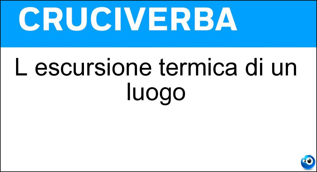 escursione termica