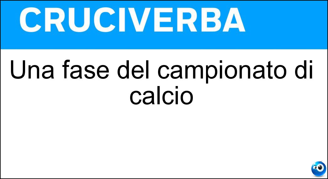 Una fase del campionato di calcio