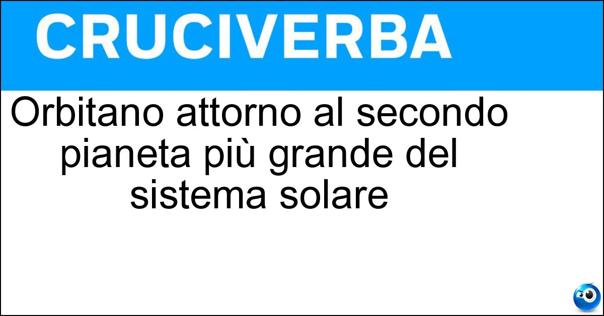 Orbitano attorno al secondo pianeta più grande del sistema solare Soluzione Orbitano attorno al secondo pianeta più grande del sistema solare - Anelli Di Saturno