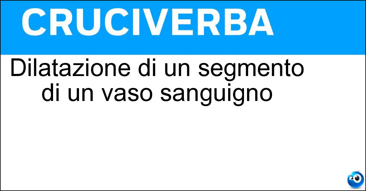 Soluzione Dilatazione di un segmento di un vaso sanguigno - Aneurisma