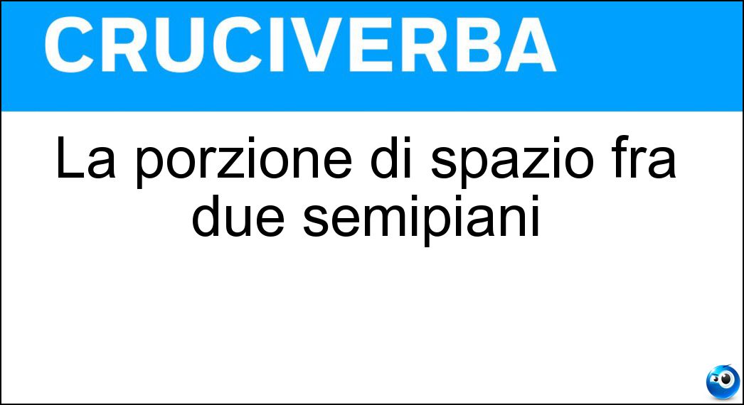 La porzione di spazio fra due semipiani