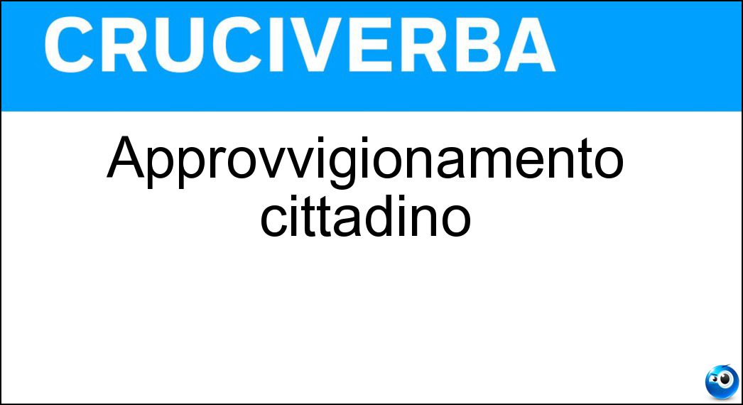 Approvvigionamento cittadino Soluzione Approvvigionamento cittadino - Annona