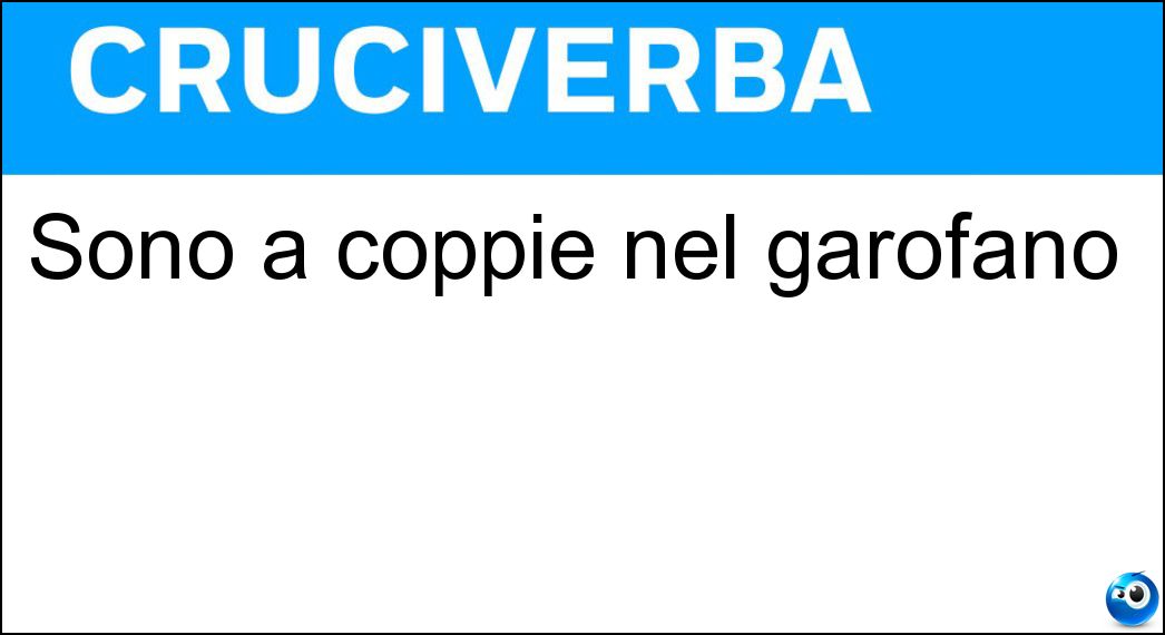 Soluzione Sono a coppie nel garofano - Ao