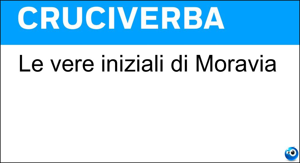 Soluzione Le vere iniziali di Moravia - Ap