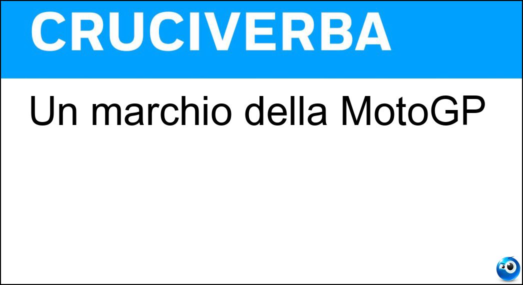 Un marchio della MotoGP Soluzione Un marchio della MotoGP - Aprilia