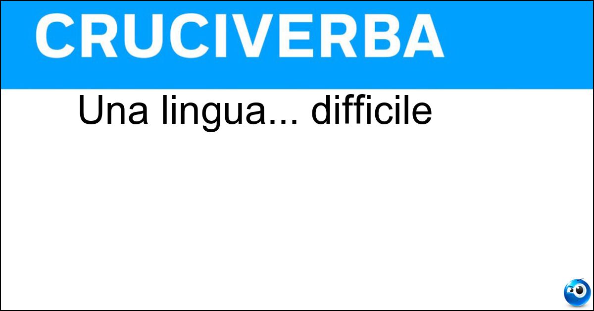 Una lingua... difficile Soluzione Una lingua... difficile - Arabo
