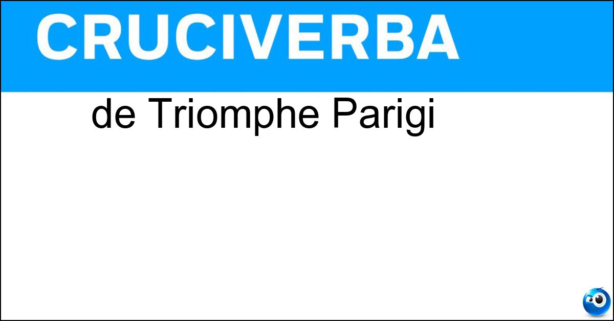 de Triomphe Parigi de Triomphe Parigi