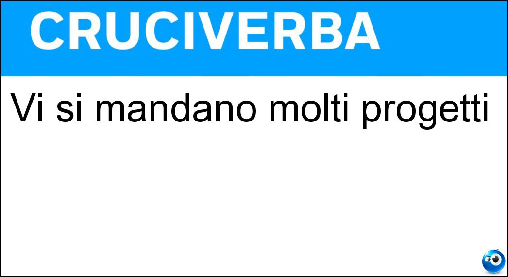Vi si mandano molti progetti Soluzione Cruciverba: Vi si mandano molti progetti - Risposta Aria