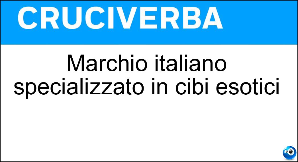 Marchio italiano specializzato in cibi esotici Soluzione Marchio italiano specializzato in cibi esotici - Arnaboldi