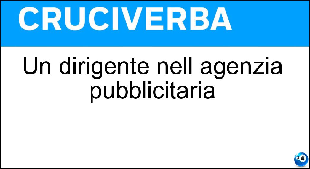 Un dirigente nell agenzia pubblicitaria