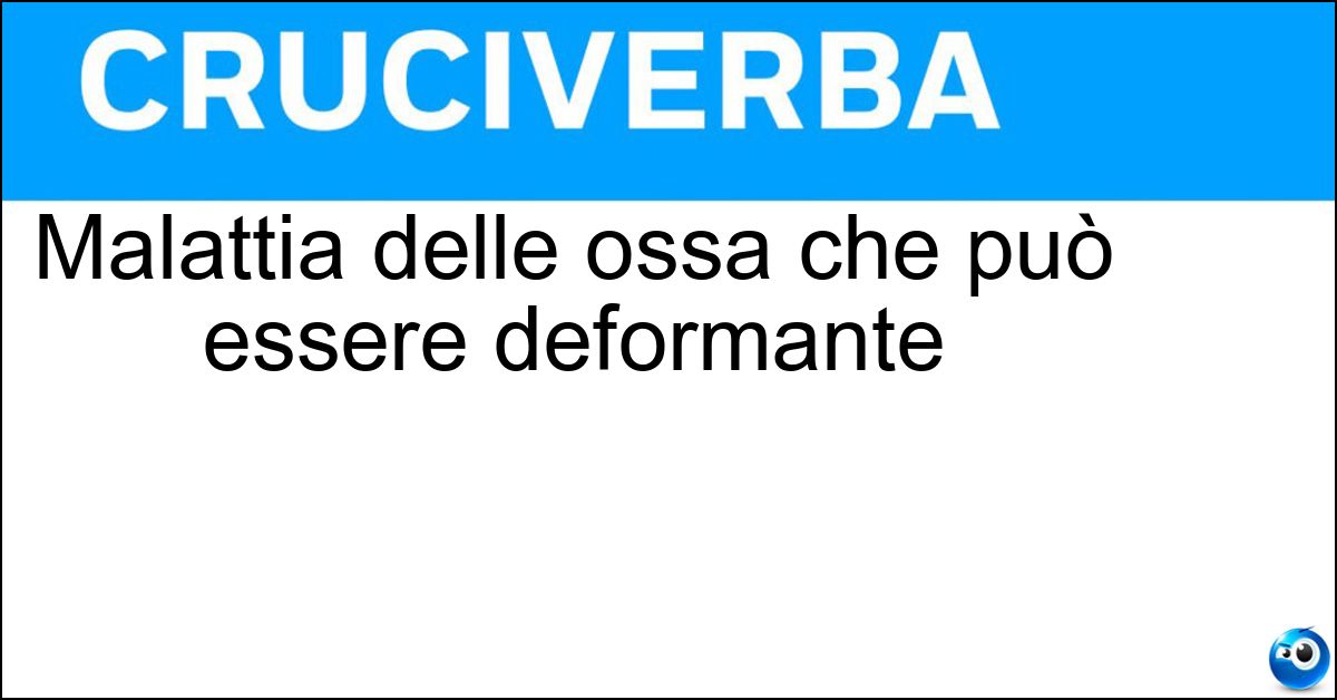 Malattia delle ossa che può essere deformante Soluzione Malattia delle ossa che può essere deformante - Artrite