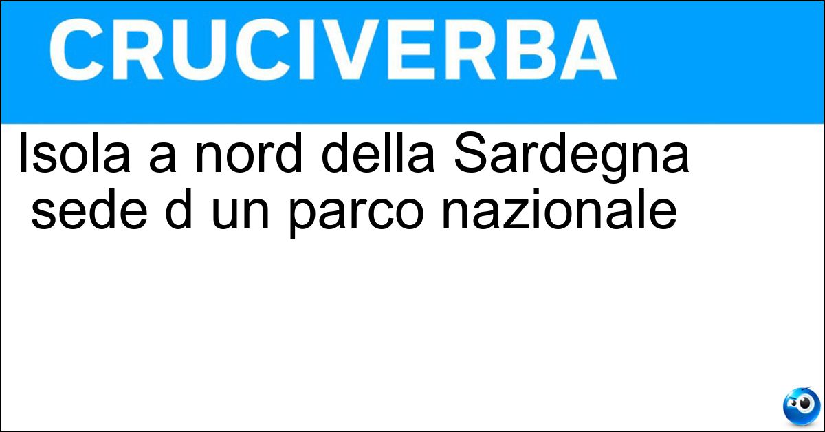 Soluzione Isola a nord della Sardegna sede d un parco nazionale - Asinara