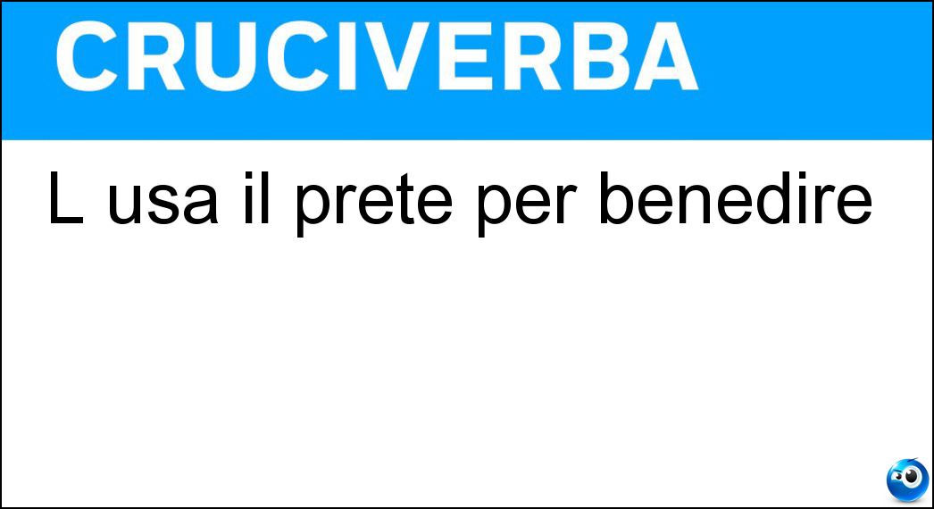 L usa il prete per benedire