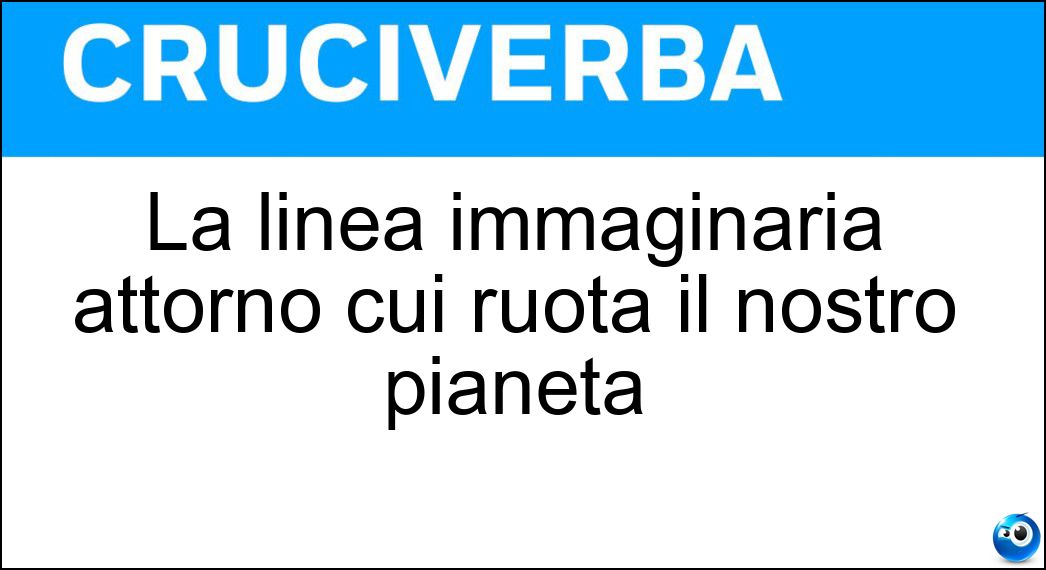 La linea immaginaria attorno cui ruota il nostro pianeta