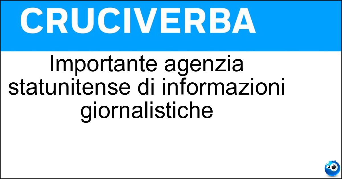 Soluzione Importante agenzia statunitense di informazioni giornalistiche - Associated Press