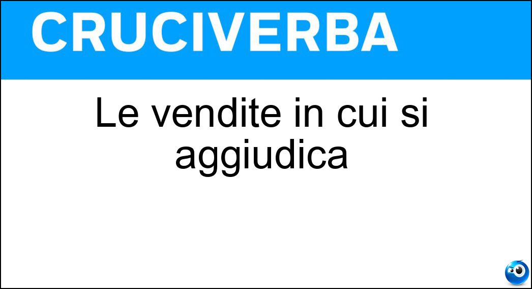 Le vendite in cui si aggiudica Soluzione Le vendite in cui si aggiudica - Aste