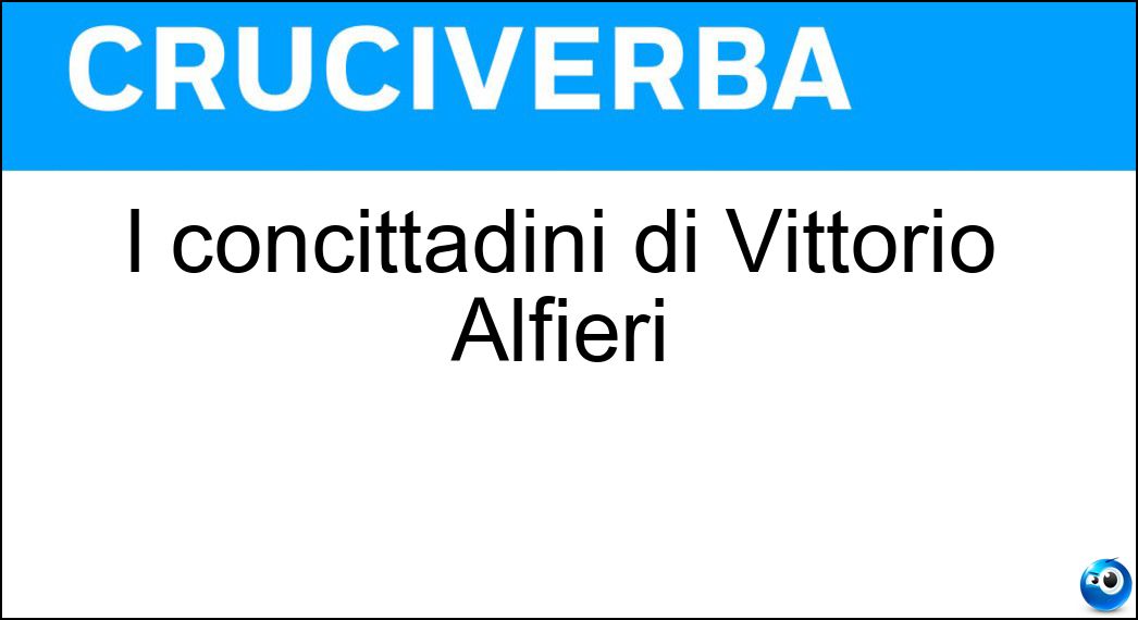 I concittadini di Vittorio Alfieri