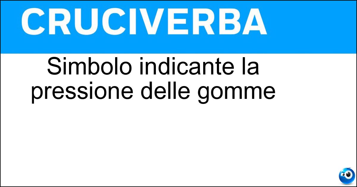 Soluzione Simbolo indicante la pressione delle gomme - Atm